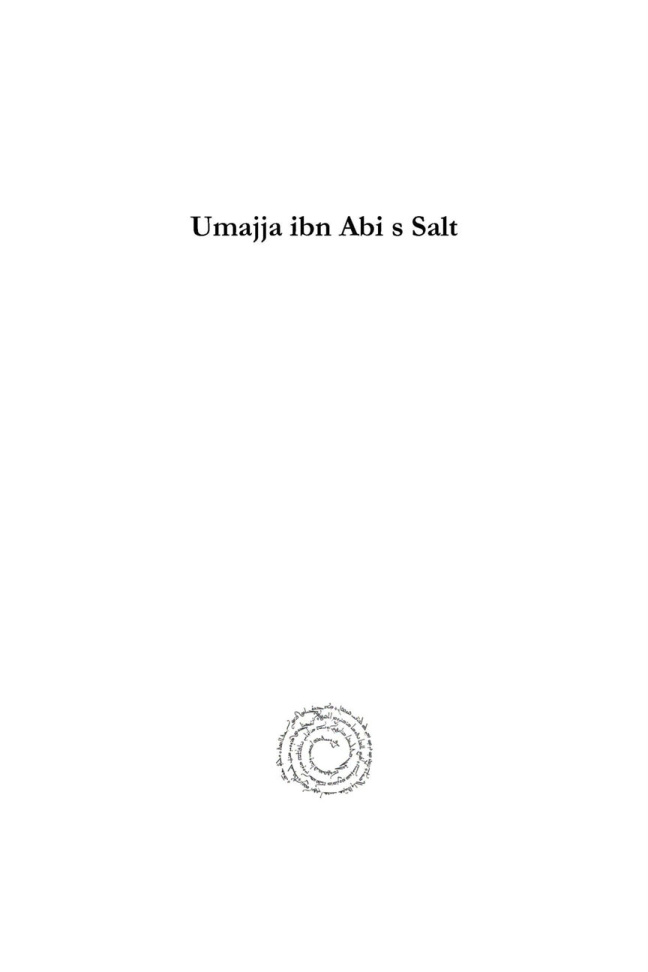 Umajja ibn Abi s Salt German Edition Friedrich Schulthess Kitap Kapağı