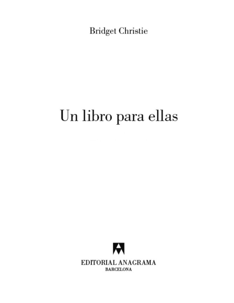 Un libro para ellas Spanish Christie Bridget Kitap Kapağı