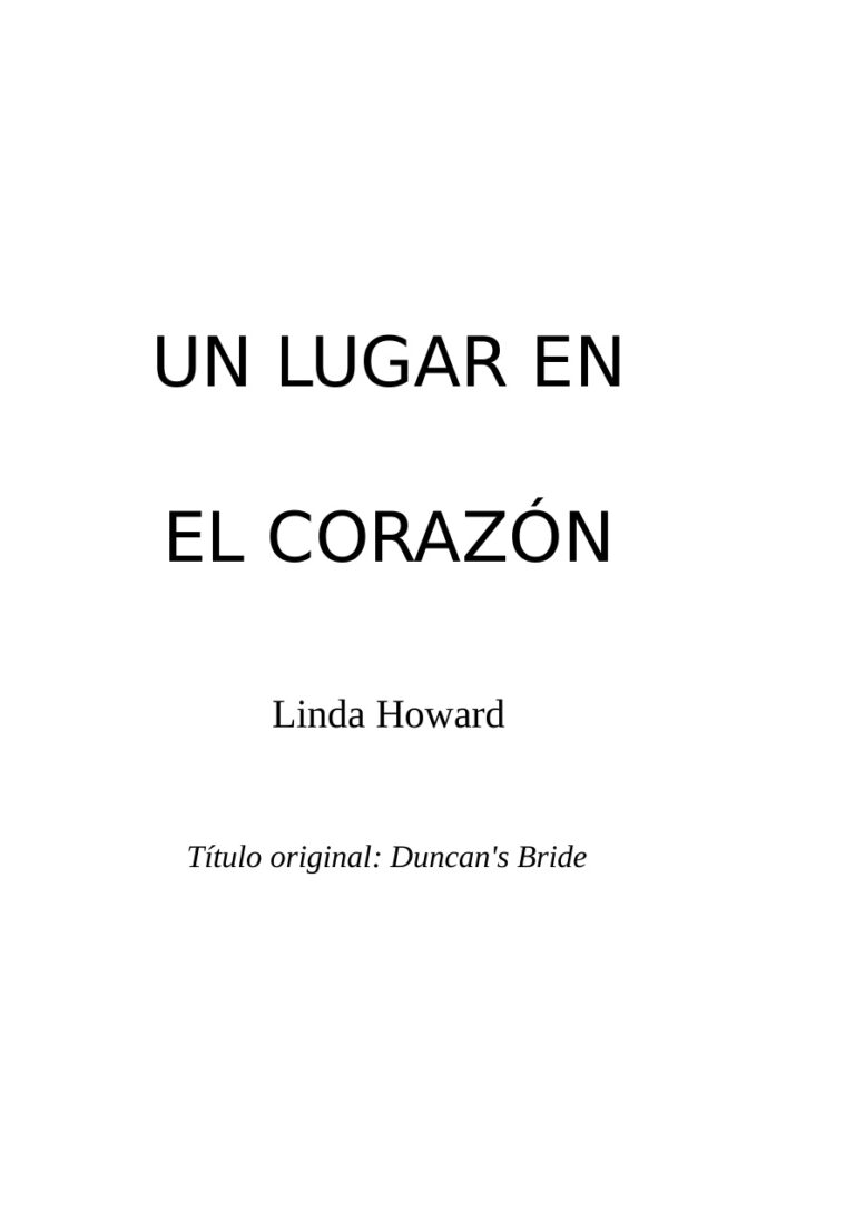 Un lugar en el corazon Spanish Edition Linda Howard Kitap Kapağı