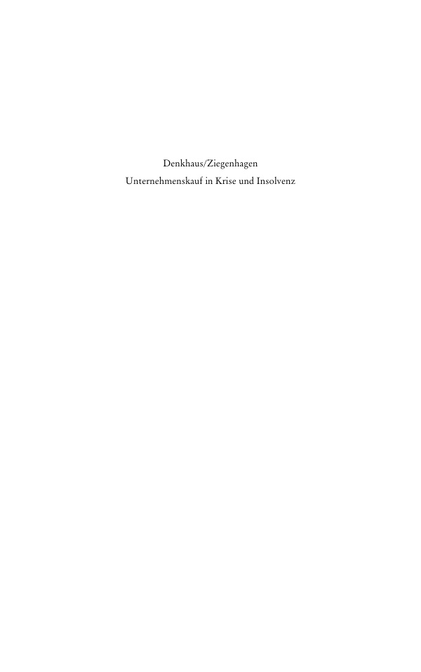 Unternehmenskauf in Krise und Insolvenz German Edition Stefan Denkhaus Kitap Kapağı