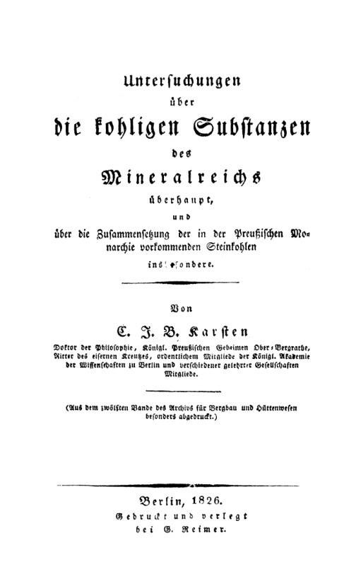 Untersuchungen uber die kohligen Substanzen des Mineralreichs uberhaupt und uber German Edition C J B Karsten Kitap Kapağı