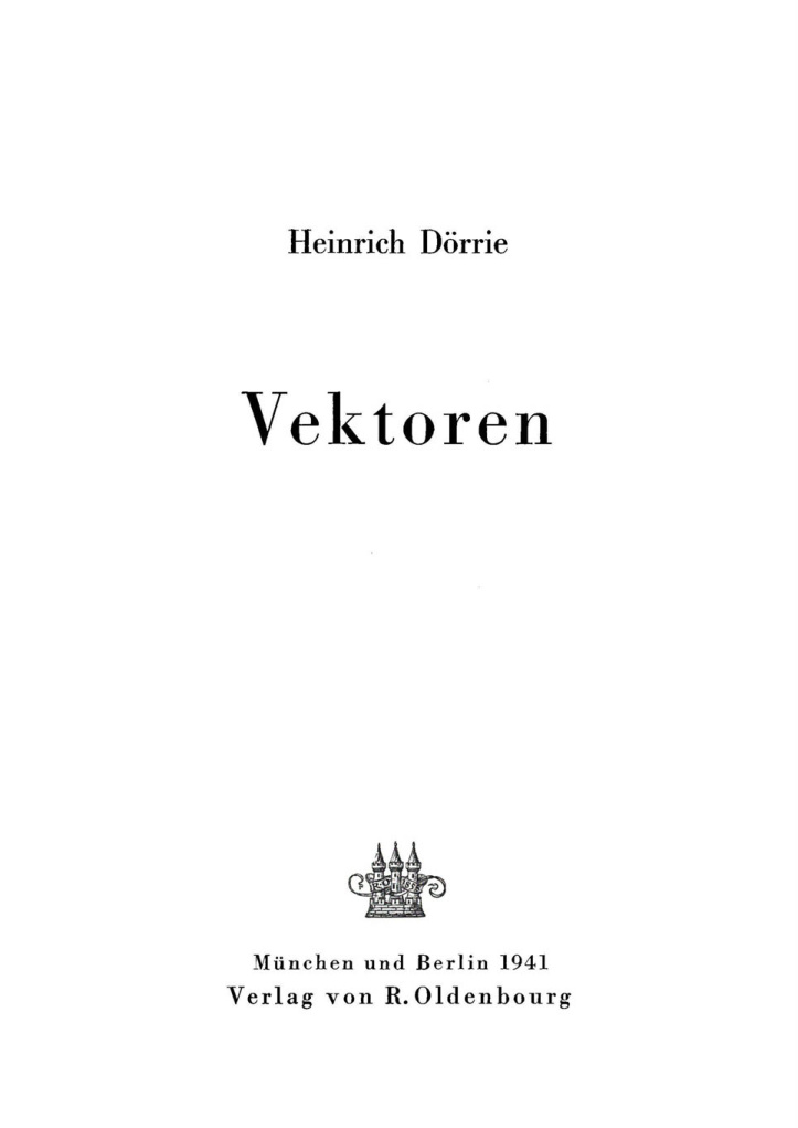 Vektoren German Edition Heinrich Dorrie Kitap Kapağı