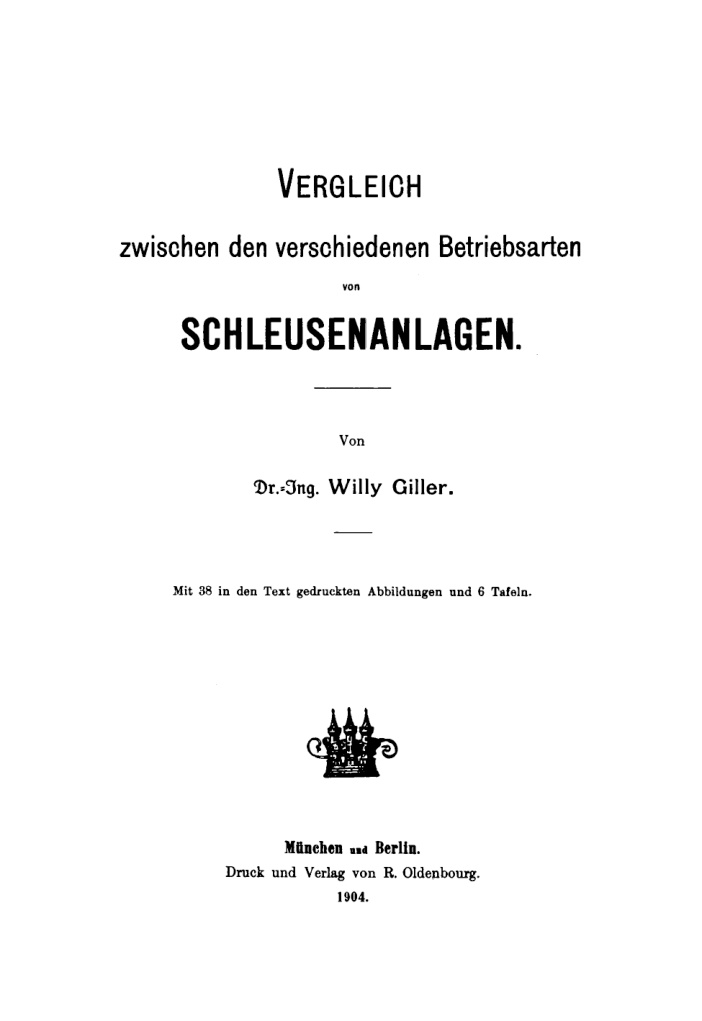 Vergleich zwischen den verschiedenen Betriebsarten von Schleusenanlagen German Edition Willy Giller Kitap Kapağı