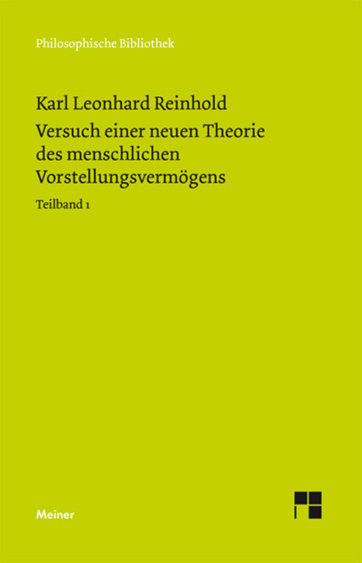 Versuch einer neuen Theorie des Vorstellungsvermogen German Edition Karl L Reinhold Kitap Kapağı