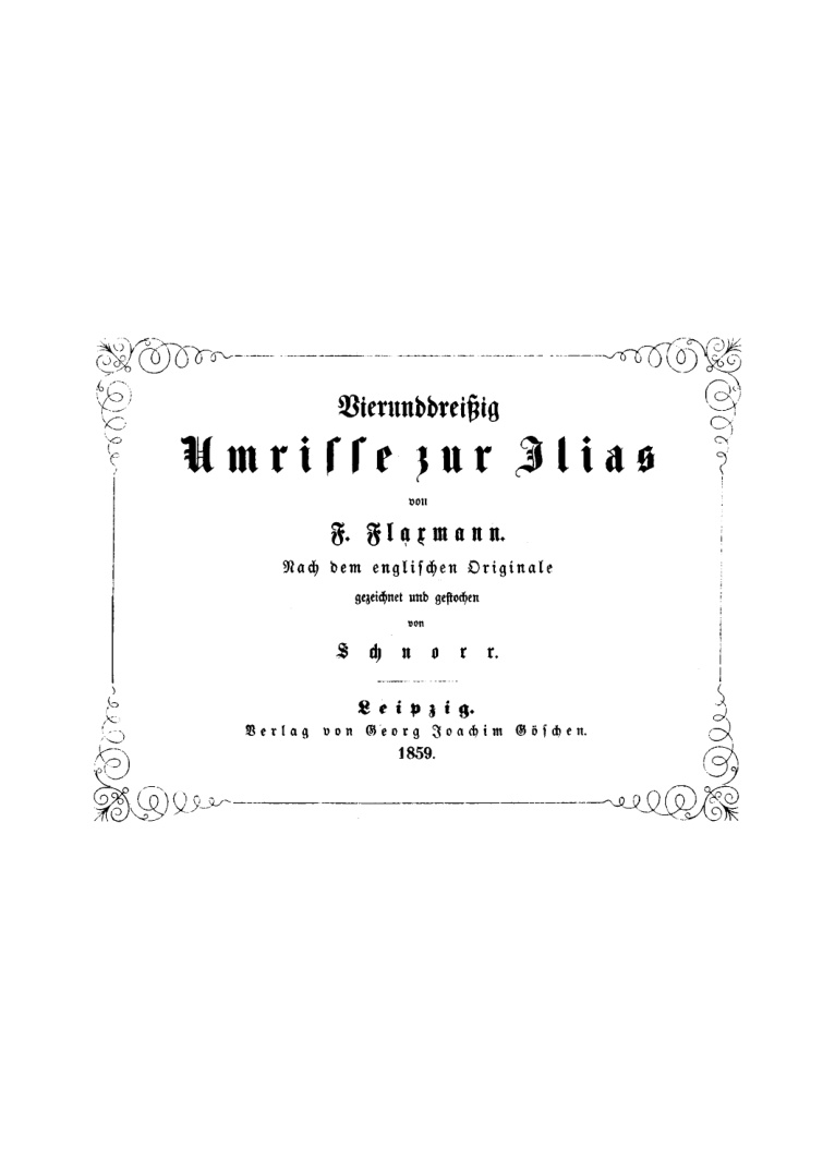 Vierunddreissig Umrisse zur Ilias German Edition F Flaxmann Kitap Kapağı