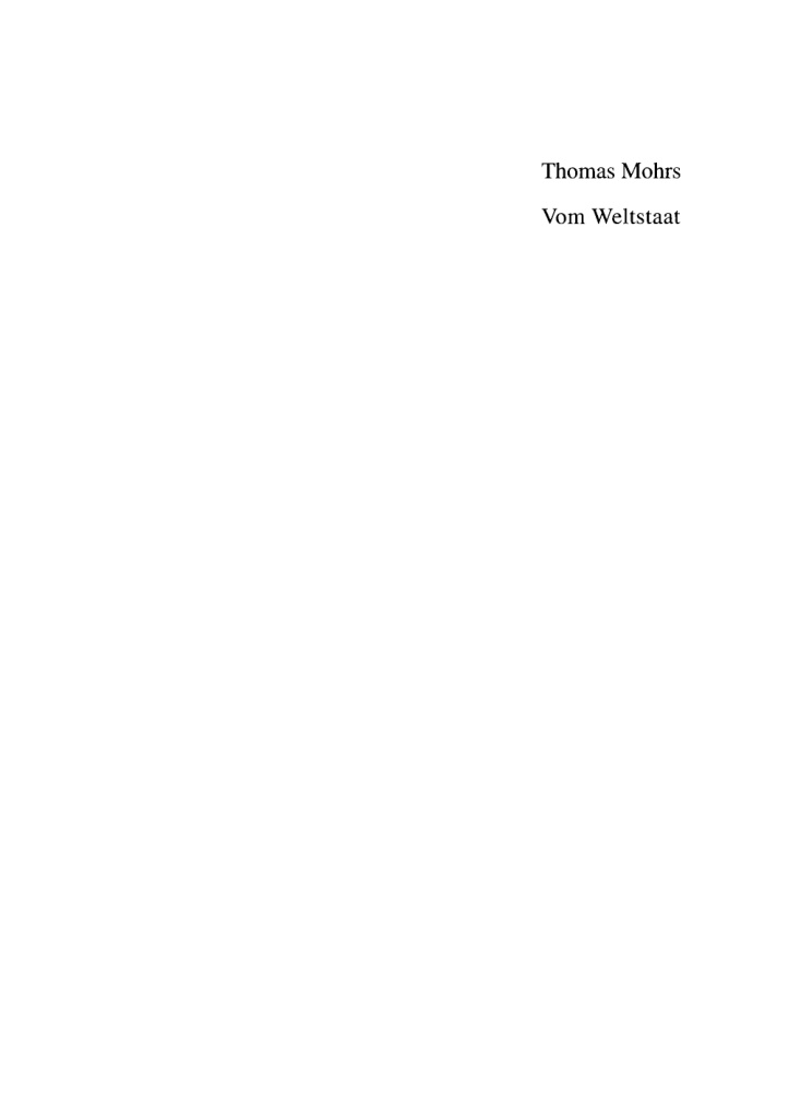 Vom Weltstaat PDF Download