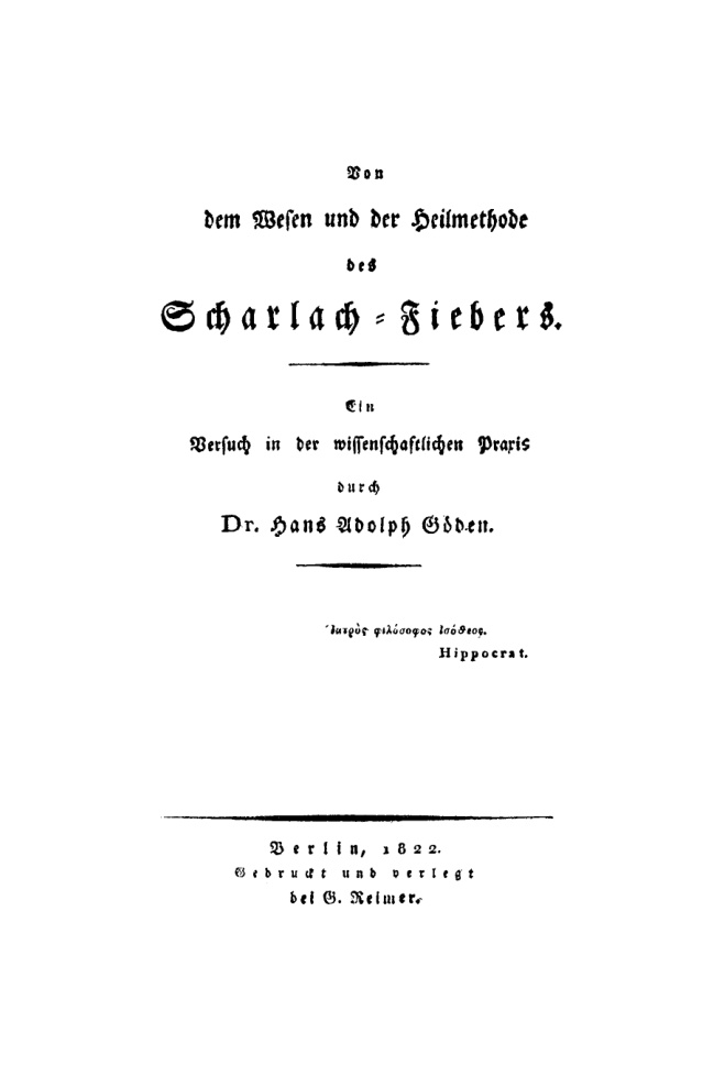 Von dem Wesen und der Heilmethode des Scharlach-Fiebers PDF Download