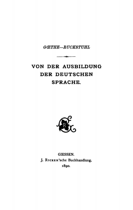 Von der Ausbildung der deutschen Sprache German Edition Johann Wolfgang von Goethe Kitap Kapağı