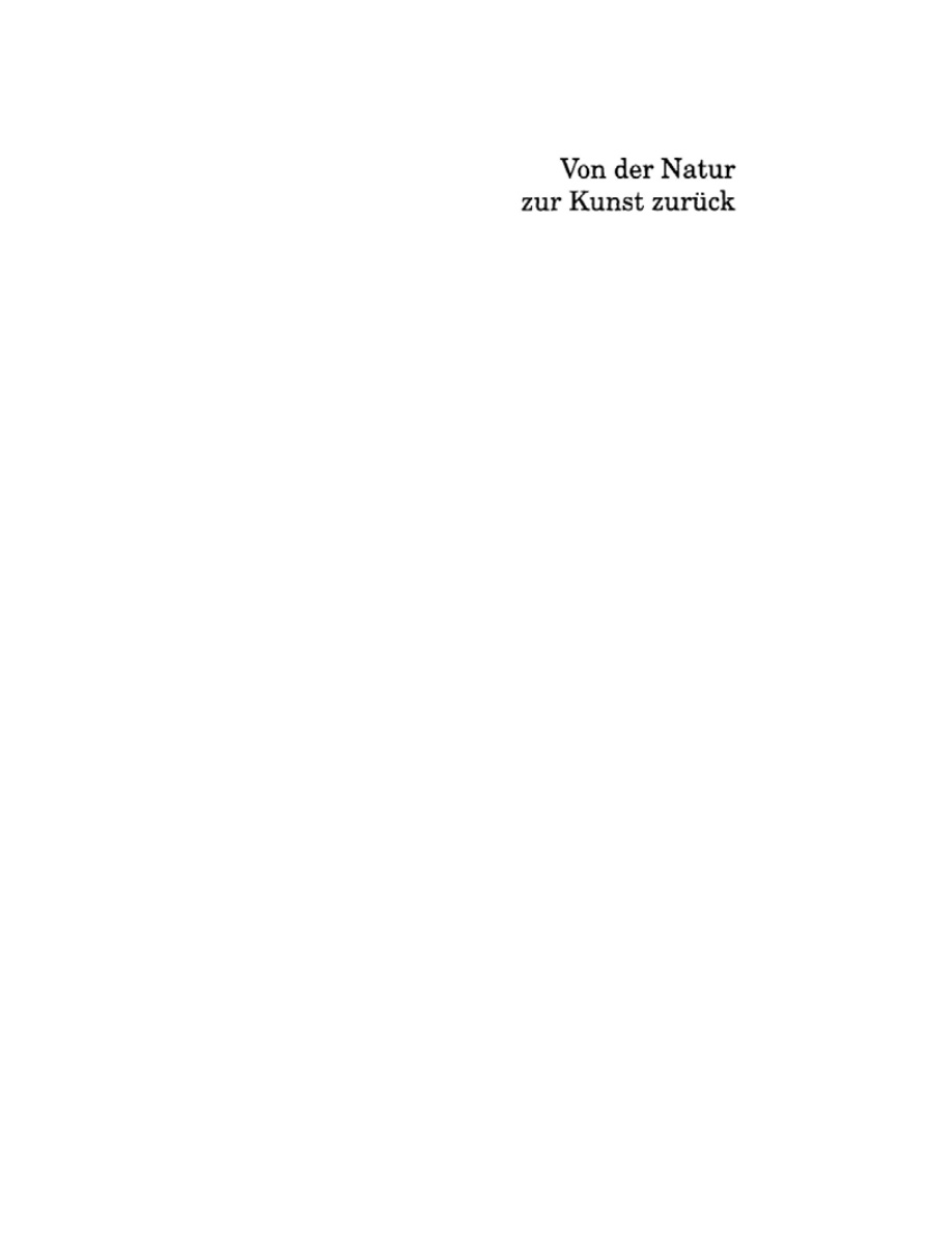 Von der Natur zur Kunst zurück PDF Download