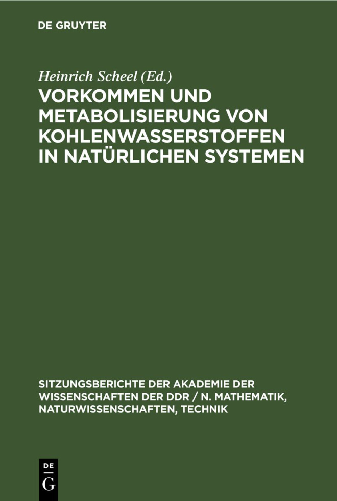 Vorkommen und Metabolisierung von Kohlenwasserstoffen in natürlichen Systemen PDF Download