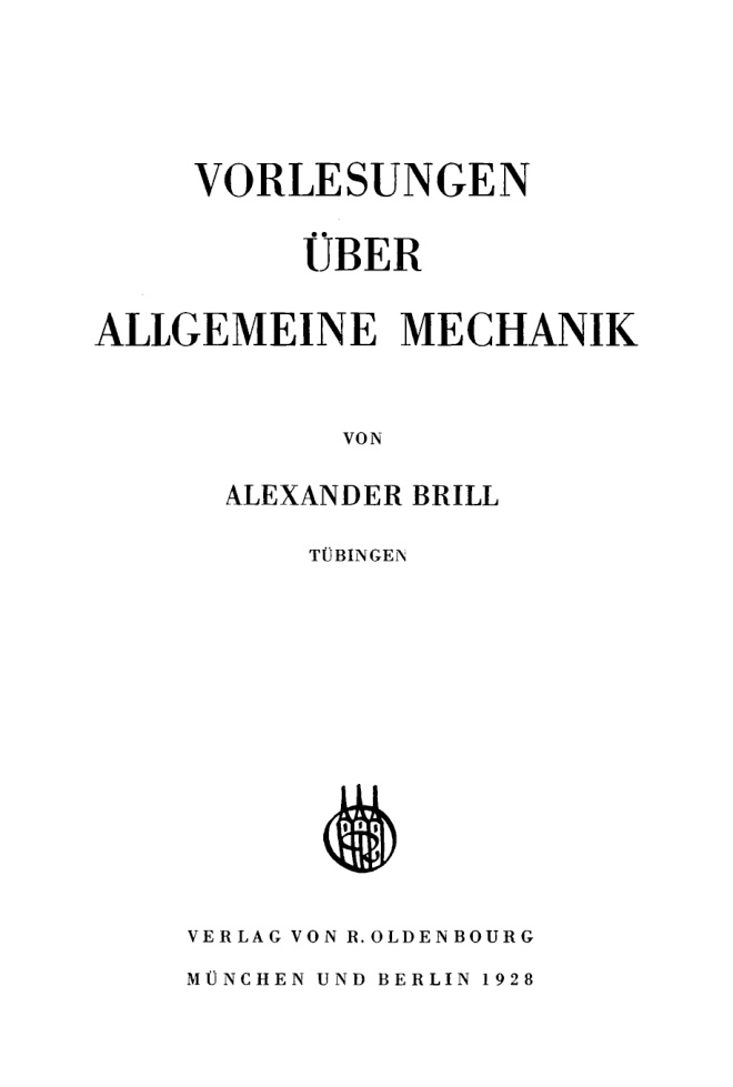Vorlesung über allgemeine Mechanik PDF Download