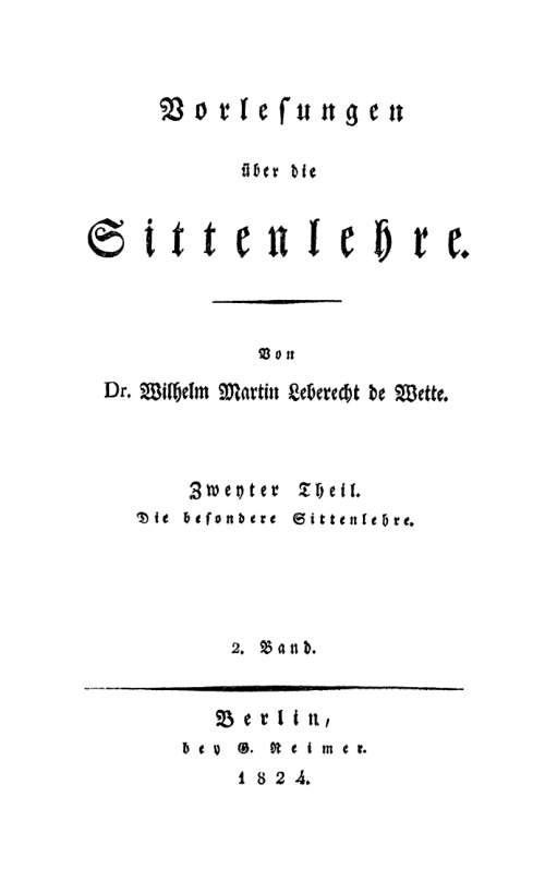 Vorlesungen uber die Sittenlehre Teil 2 2 Die besondere Sittenlehre German Edition Wilhelm Martin Leberecht de Wette Kitap Kapağı