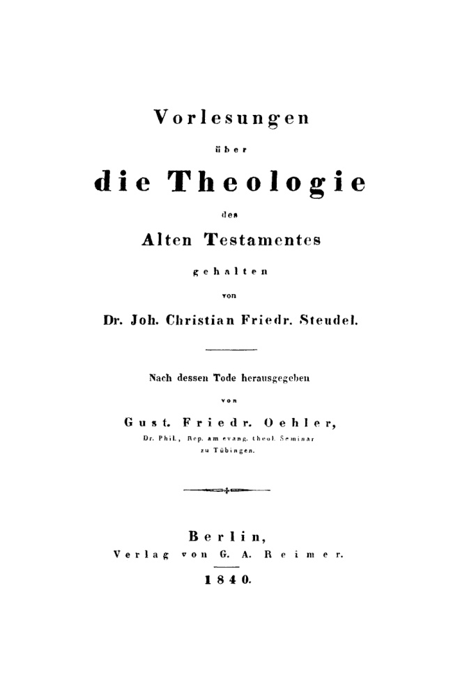 Vorlesungen über die Theologie des Alten Testamentes PDF Download