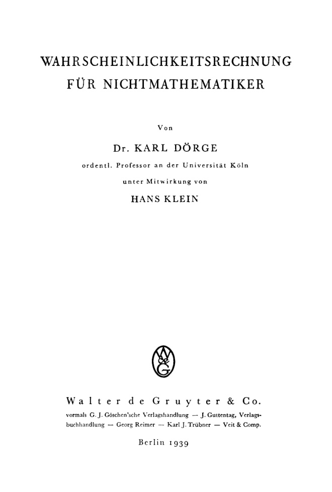 Wahrscheinlichkeitsrechnung für Nichtmathematiker PDF Download