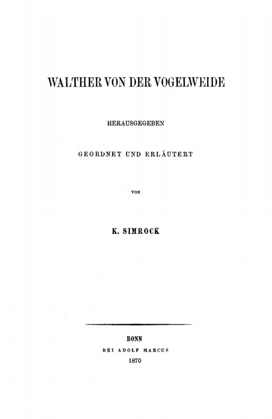 Walther von der Vogelweide PDF Download