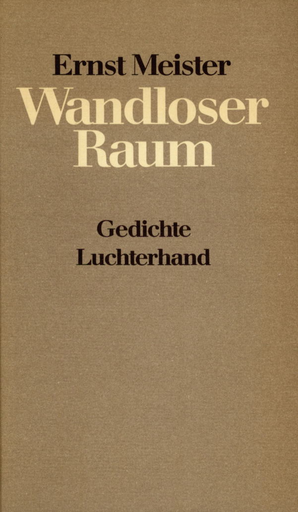 Wandloser Raum German Edition Ernst Meister Kitap Kapağı