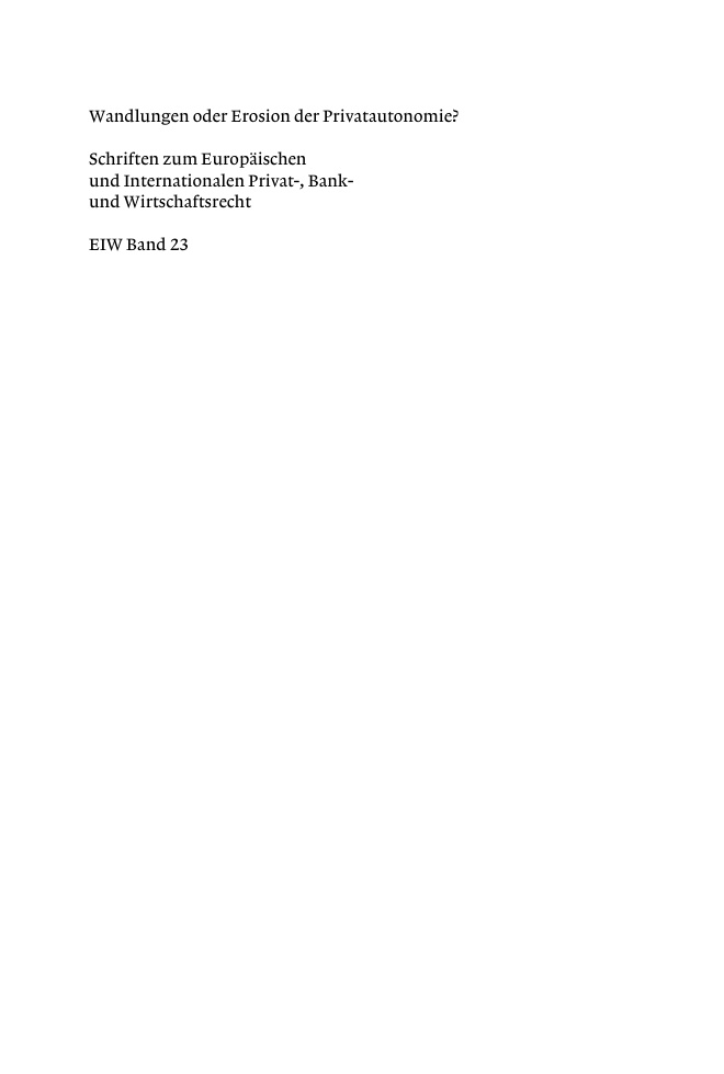 Wandlungen oder Erosion der Privatautonomie PDF Download