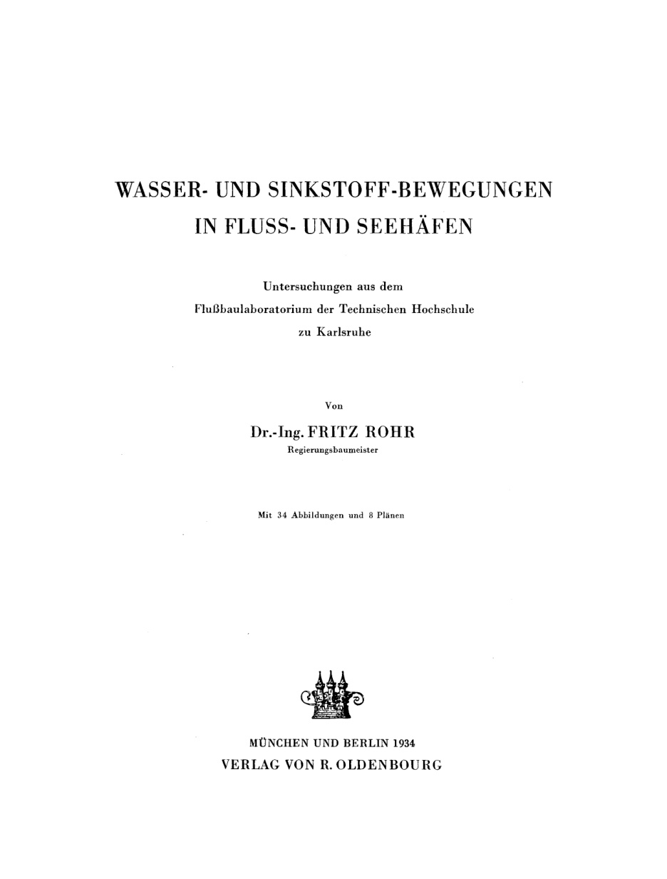Wasser- und Sinkstoff-Bewegungen in Fluss- und Seehäfen PDF Download