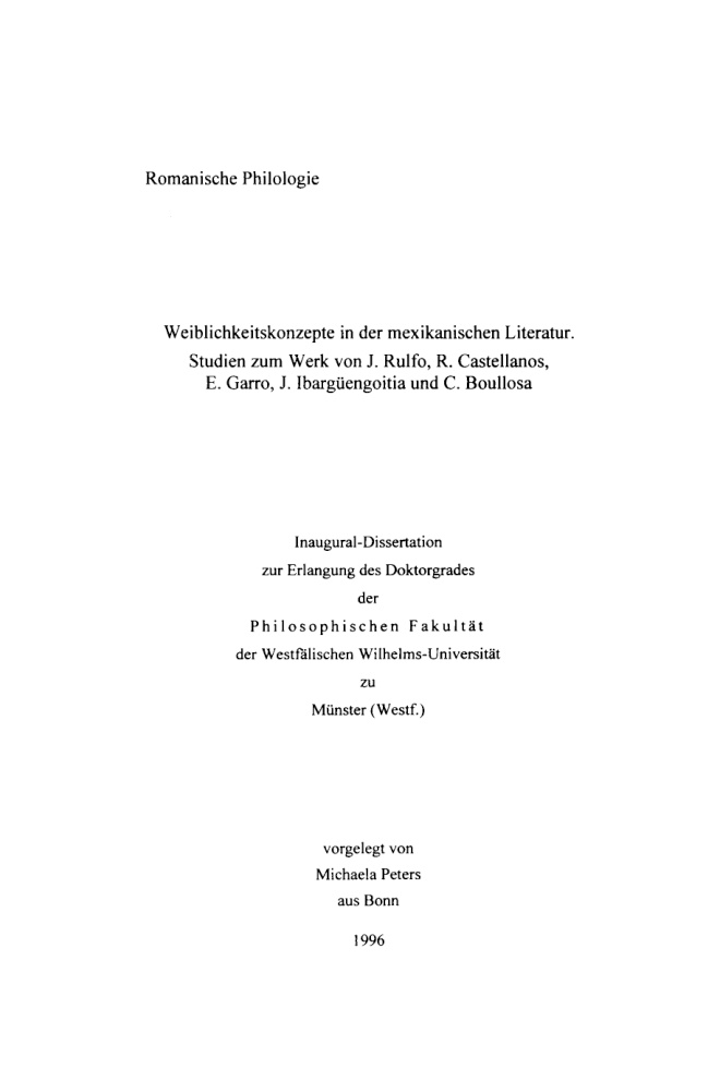 Weibsbilder: Weiblichkeitskonzepte in der mexikanischen Erzählliteratur von Rulfo bis Boullosa PDF Download