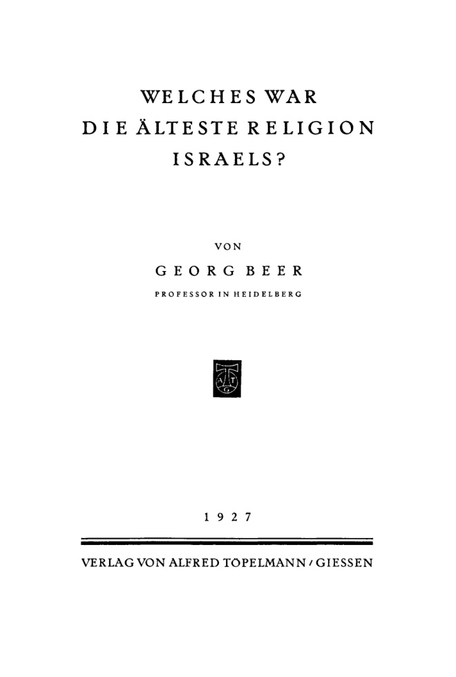 Welches war die älteste Religion Israels? PDF Download