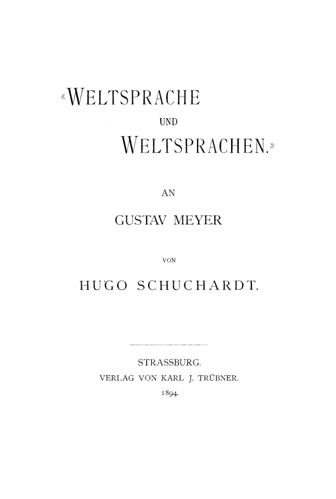 Weltsprache und Weltsprachen an Gustav Meyer PDF Download