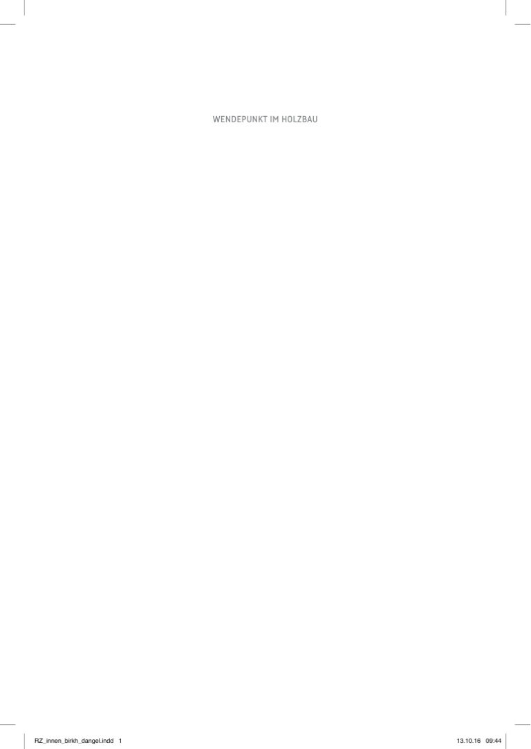 Wendepunkt im Holzbau German Edition Ulrich Dangel Kitap Kapağı