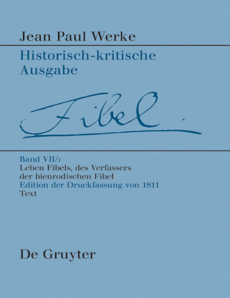 Werke Band VII1 Leben Fibels des Verfassers der Bienrodischen Fibel 1 German Edition Alexander Kluger Kitap Kapağı