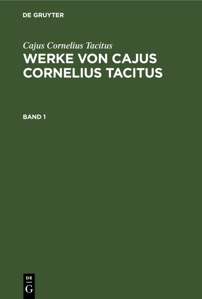 Werke von Cajus Cornelius Tacitus PDF Download