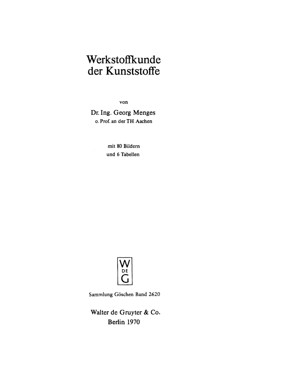 Werkstoffkunde der Kunststoffe PDF Download