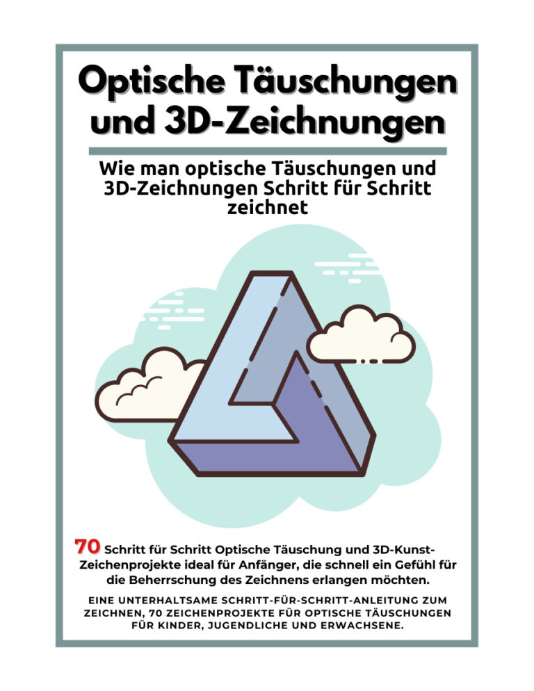 Wie man Optische Tauschungen und 3D Zeichnungen Schritt fur Schritt zeichnet German Edition Emanuel Cb Kitap Kapağı