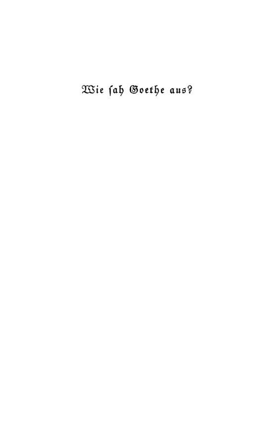 Wie sah Goethe aus? PDF Download