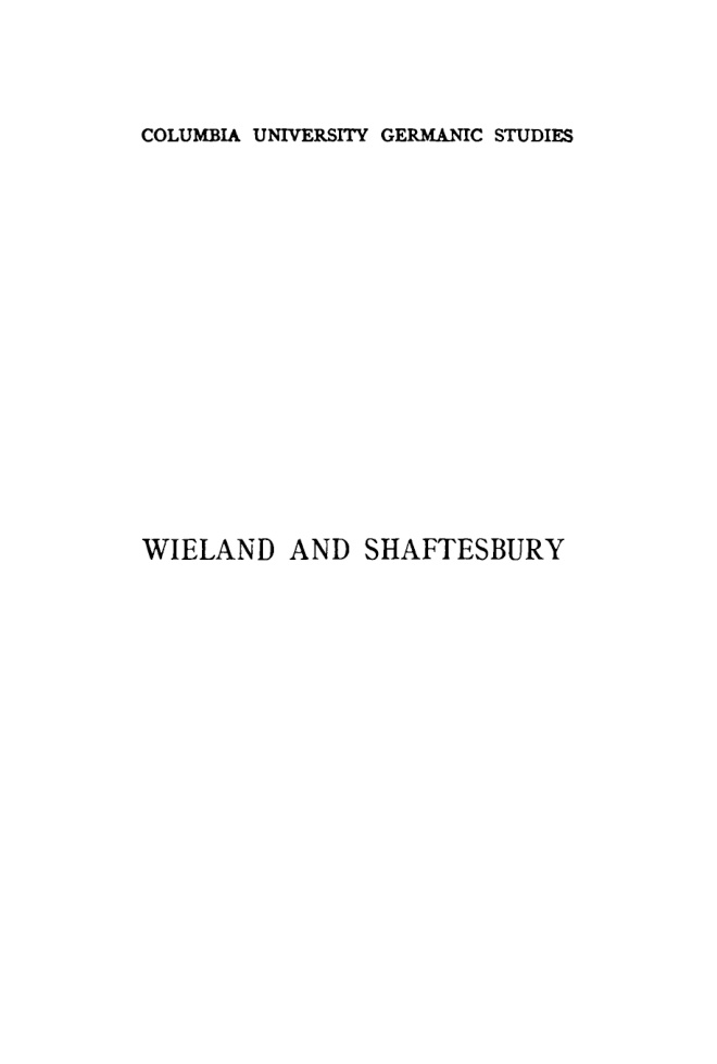 Wieland and Shaftesbury German Edition Charles Elson Kitap Kapağı