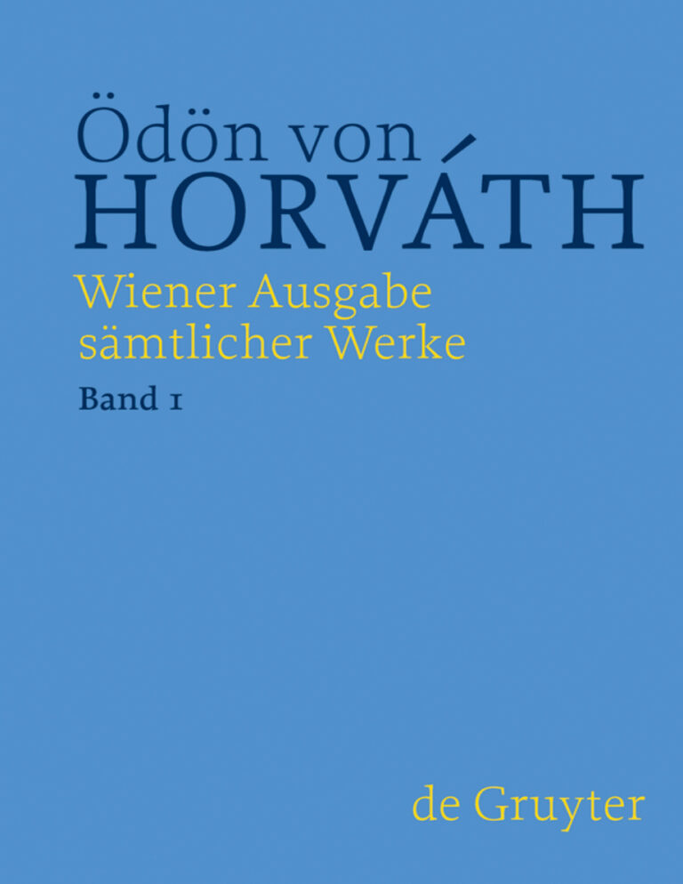 Wiener Ausgabe samtlicher Werke Band 1 Fruhe Dramen German Edition Odon von Horvath Kitap Kapağı