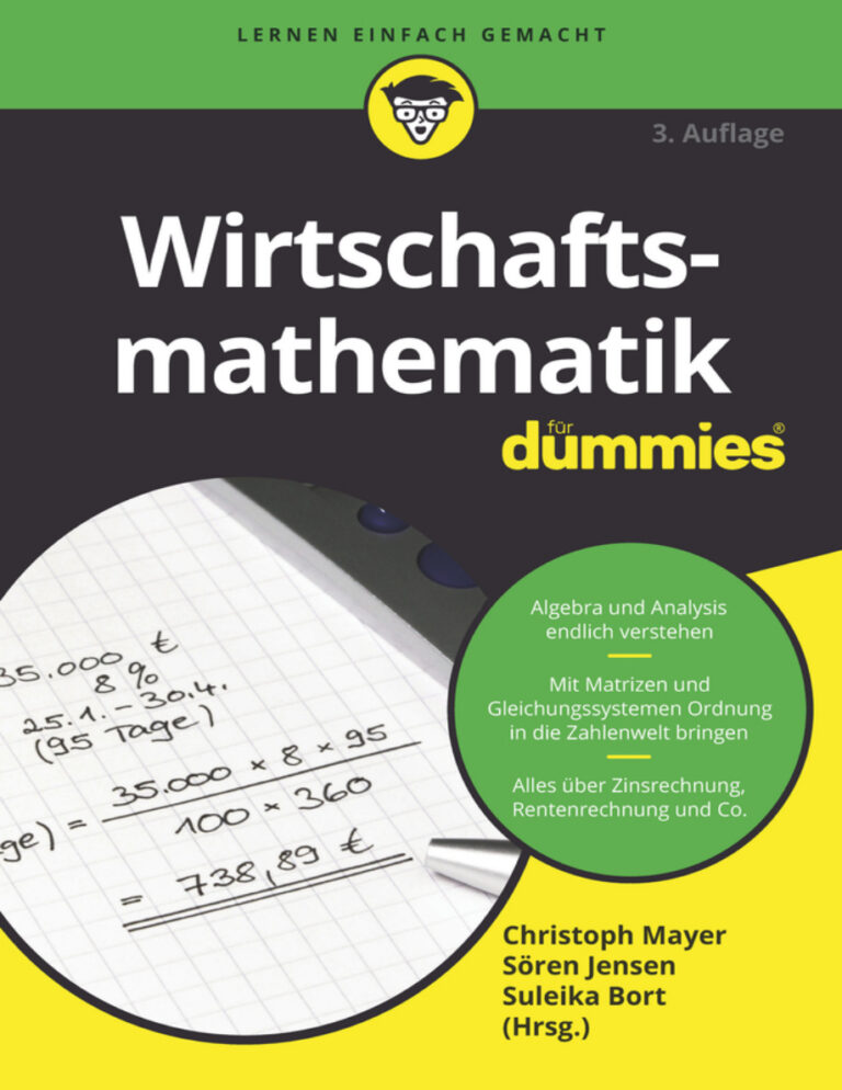 Wirtschaftsmathematik fur Dummies German Edition Christoph Mayer Kitap Kapağı