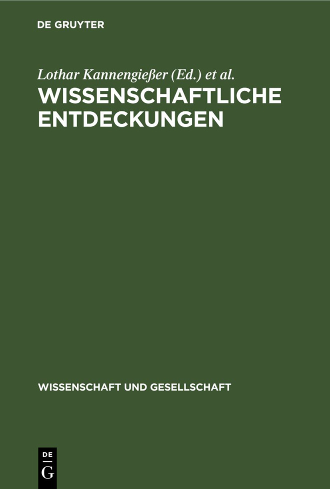 Wissenschaftliche Entdeckungen German Edition Lothar Kannengiesser Kitap Kapağı