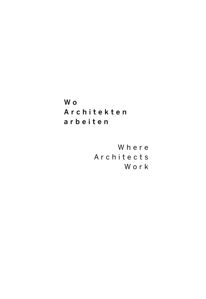 Wo Architekten arbeiten Where Architects Work German Edition Nils Ballhausen Kitap Kapağı