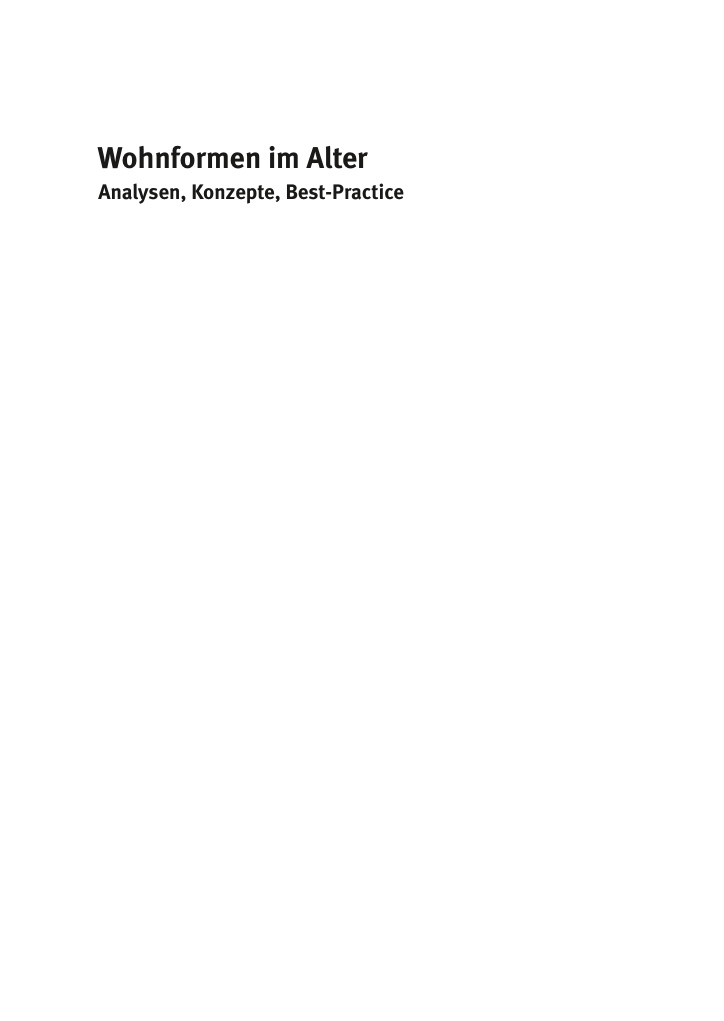 Wohnformen im Alter Analysen Konzepte Best Practice German Edition Vincentz Network GmbH n Co KG Kitap Kapağı
