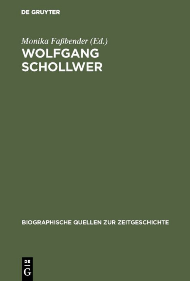 Wolfgang Schollwer German Edition Monika Fassbender Kitap Kapağı