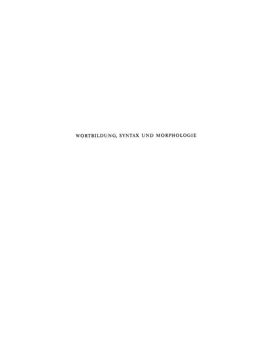 Wortbildung Syntax und Morphologie German Edition Herbert E Brekle Kitap Kapağı