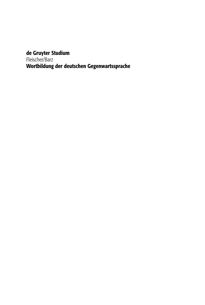 Wortbildung der deutschen Gegenwartssprache German Edition Wolfgang Fleischer Kitap Kapağı