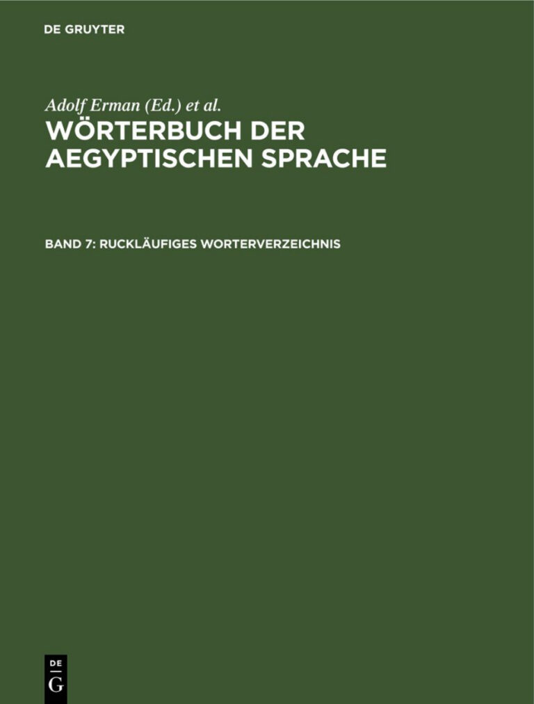 Worterbuch der aegyptischen Sprache German Edition W F Reineke Kitap Kapağı