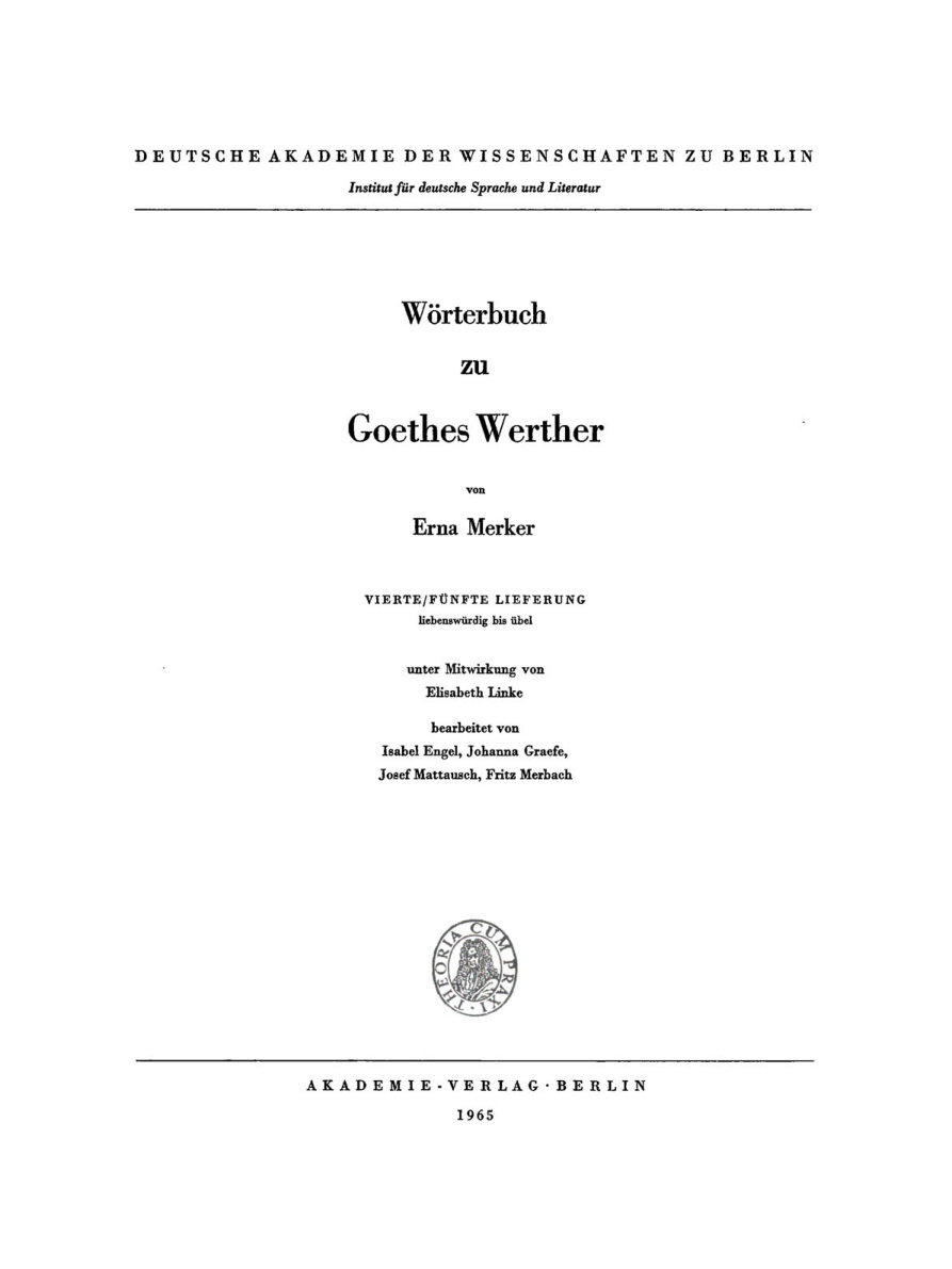 Worterbuch zu Goethes Werther German Edition Elisabeth Linke Kitap Kapağı