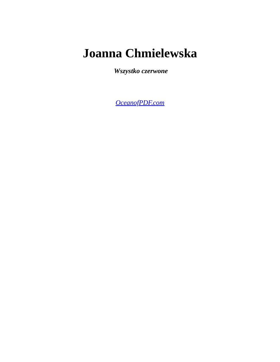 Wszystko czerwone PDF Download