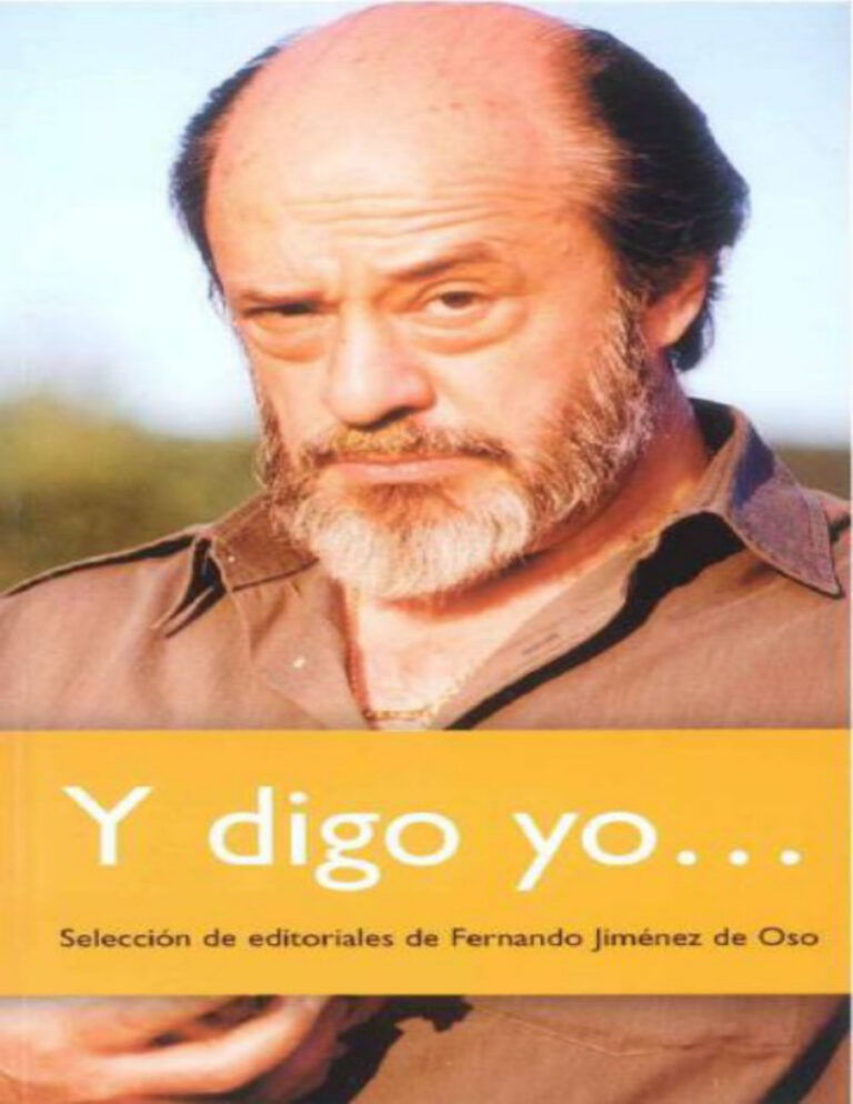 Y Digo Yo Fernando Jimenez Del Oso Kitap Kapağı