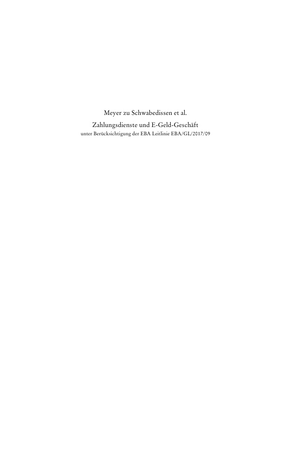 Zahlungsdienste und E Geld Geschaft German Edition Gustav Meyer zu Schwabedissen Kitap Kapağı