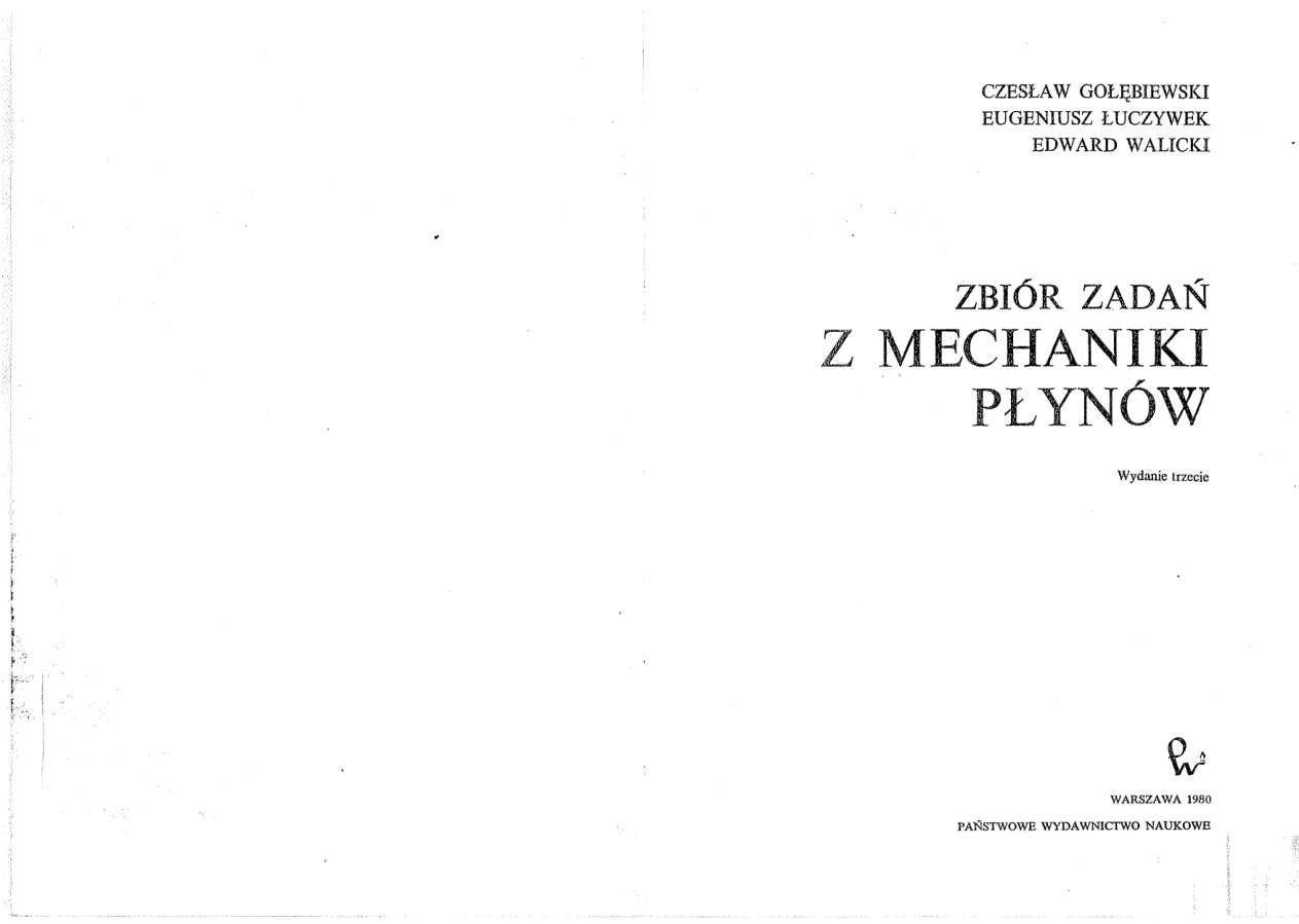 Zbiór zadań z mechaniki płynów PDF Download