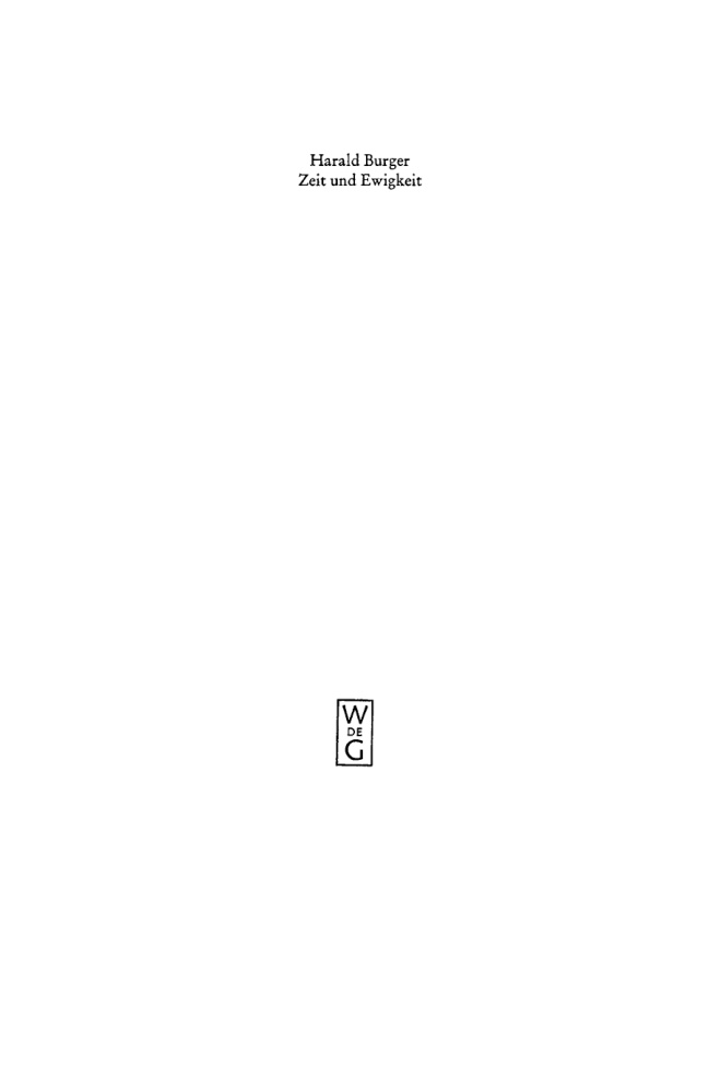 Zeit und Ewigkeit German Edition Harald Burger Kitap Kapağı