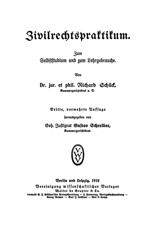 Zivilrechtspraktikum German Edition Richard Schuck Kitap Kapağı