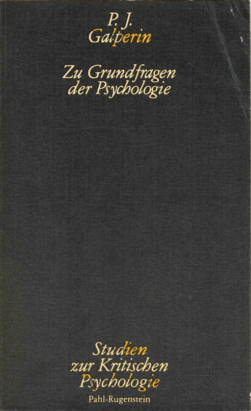 Zu Grundfragen der Psychologie German Edition Pjotr J Galperin Kitap Kapağı