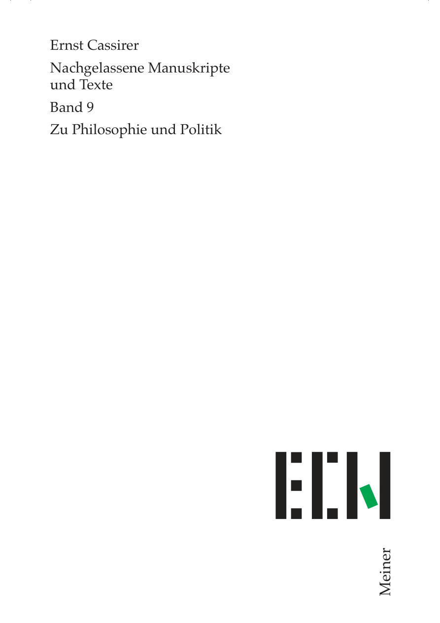Zu Philosophie und Politik German Edition Ernst Cassirer Kitap Kapağı